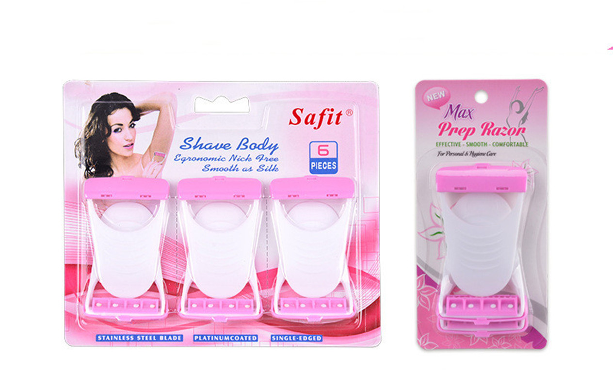 YS00089-3/6PCS Afeitadora desechable, cuchilla de depilación, raspador de pelo axilar, herramientas de belleza