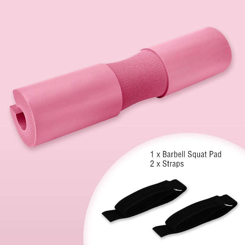 Almofada para barra, agachamento de levantamento de peso, espuma, protetor de ombro para pescoço, almofadas de academia, fitness, 1 peça: Rosa