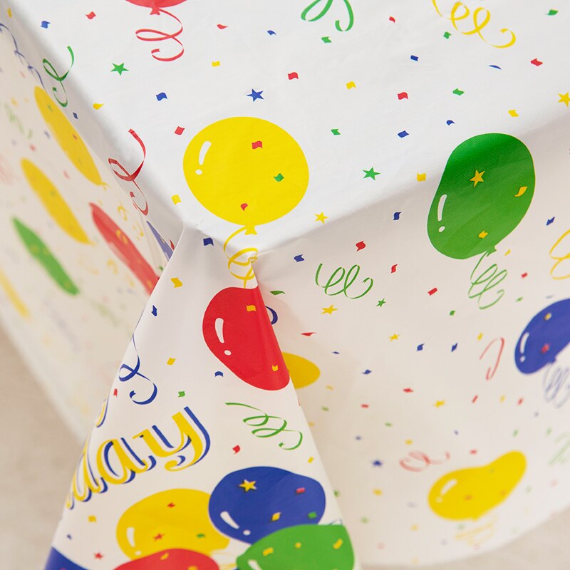 D&Z Disposable Tablecloth 10pcs Festival Balloon Party Supplies Wedding Kid Birthday Picnic Waterproof Plastic Cloth