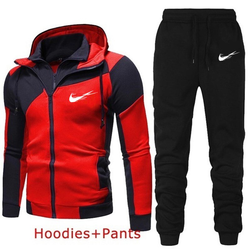 automne et Hiver Décontracté Sweat À Capuche Costume + Pantalon