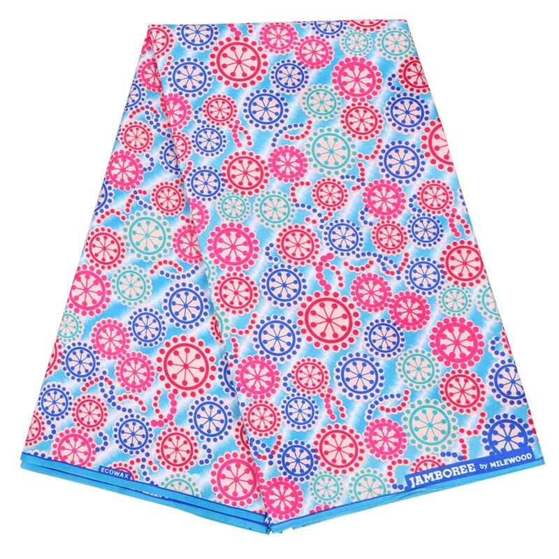 Afrikansk polyester voks print stof ankara bintareal voks afrikansk stof til festkjole: 3 yards / 5