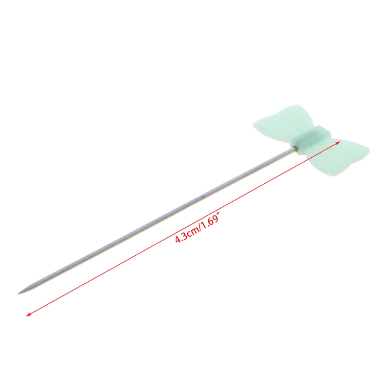 100 Pcs Push Pins Bowknot Style Positioning Needles For Manual Sewing Patchworks