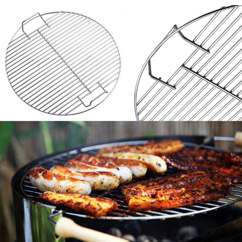 Round Non-stick Heat Resistance Stainless Steel Outdoor Barbecue BBQ Grill Rack This barbecue grill has bright smooth surface