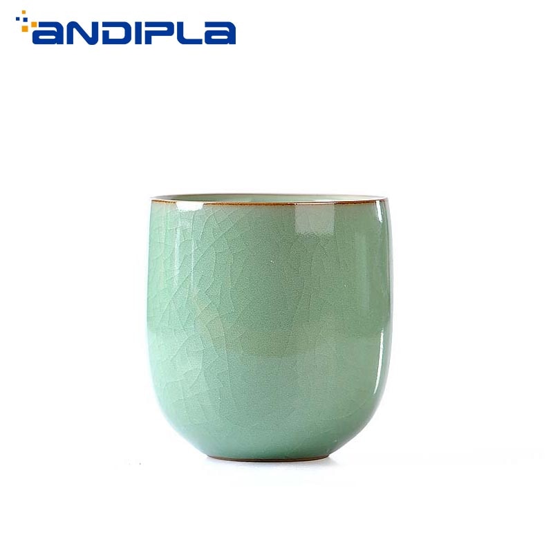 160ml japonês longquan celadon teacup kung fu chá conjunto boutique copo mestre artesanal porcelana tigela de chá cerâmica criativa saquê copo