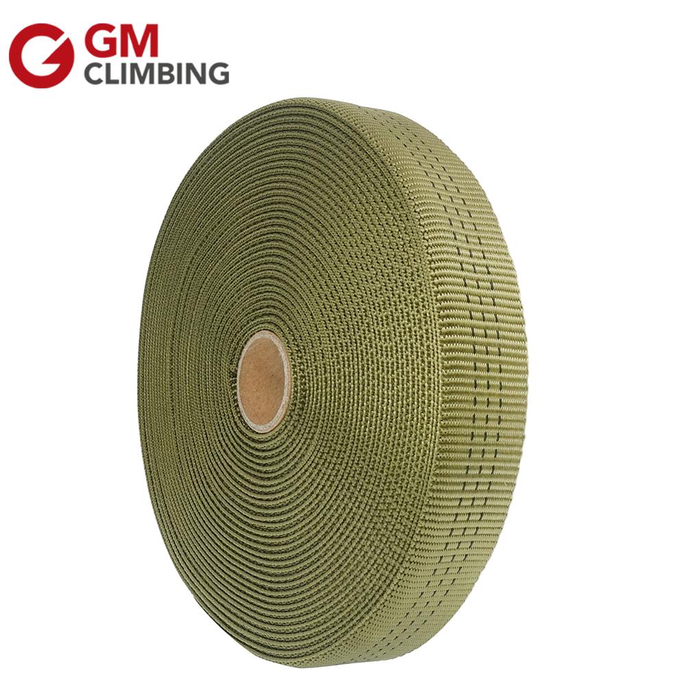 Gm klatreslynge nylon 25mm 9m rørformet webbing rem bælte til klatring rigning forankring camping rafting udstyr