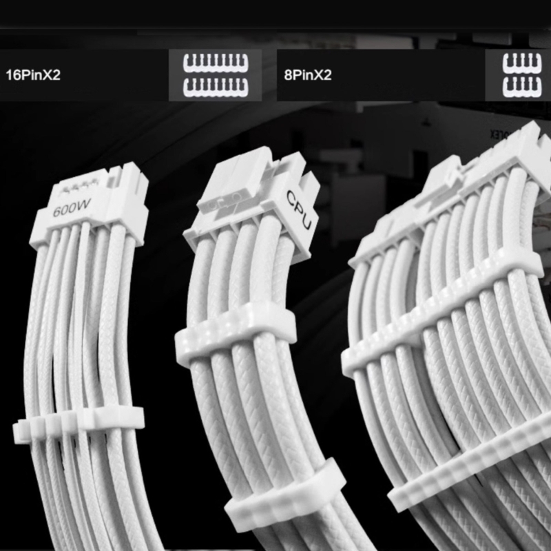 Power Cable Sleeve Management Tool Set with 34PCS Acrylic Combs for Efficient Power Cable Computer Wiring Arrangement