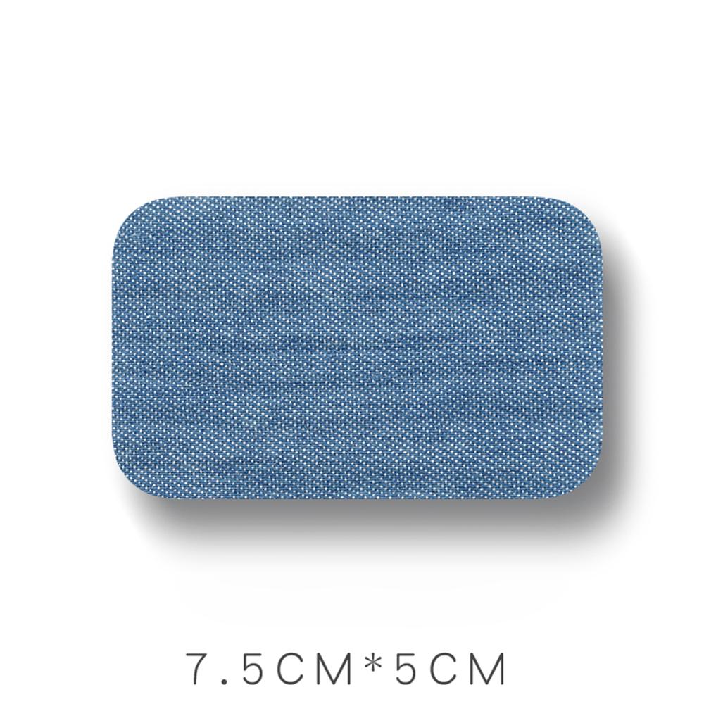 Denim Patches Heat Transfers Iron On Sew Reparatie Jeans Elleboog Knie Terug Patch Voor Kleding Stickers Decoratieve Applicaties: B-Light Blue