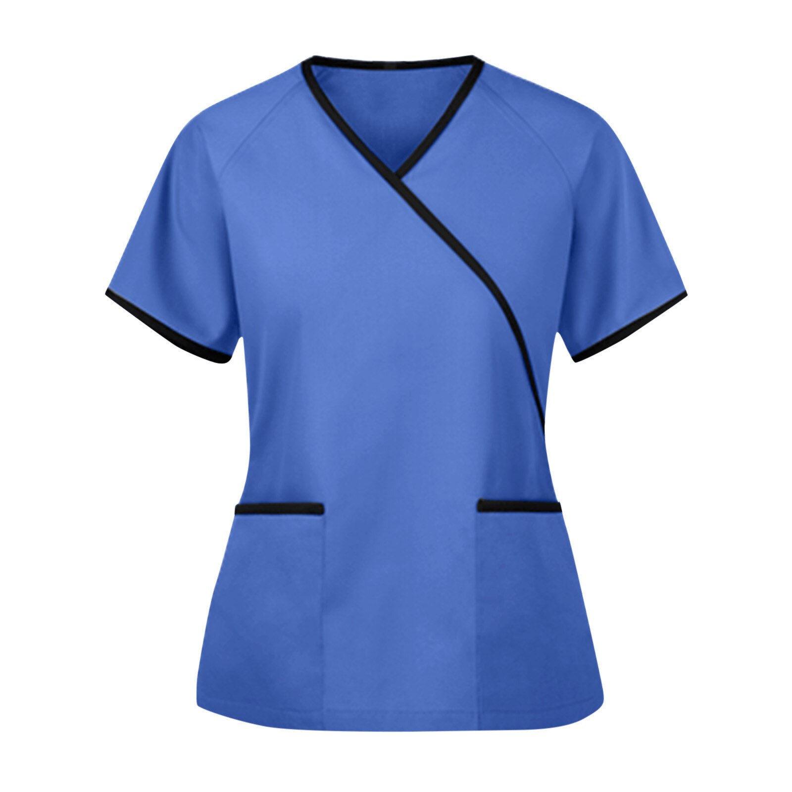 Krankenhaus Pflegeperson Krankenschwester Uniform frauen Einfarbig V-ausschnitt Arbeits Peeling oben Mit Taschen Für Schönheit Salon Gorro Enfermera A40