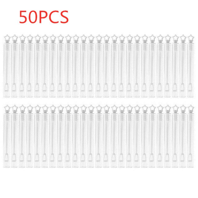 60pcs Bubble Maker Water Bottle Toy Love Heart Wand Tube Weddin Star Shape Bubble Machine Water Bottle Without Water: 50PCS Star