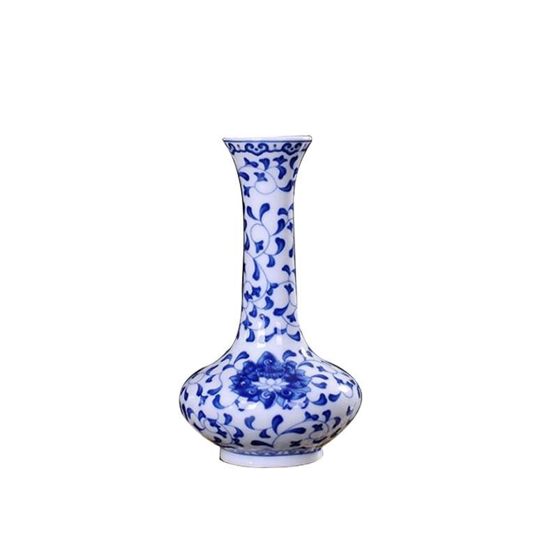 Keramische Vazen Traditionele Chinese Blauw En Wit Porselein Voor Bloemen Een Patroon: A4