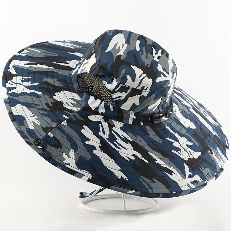 Camoland vandtæt bucket hatte herre udendørs upf 50+  solhat stor bred kant strandkapper til unisex camouflage fiskeri vandrehue