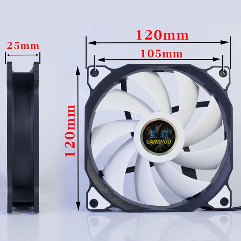 Ventilador de carcasa de ordenador, Enfriador de PC silencioso, RGB, LED, PWM, 4 pines, 9CM/12CM, 90MM / 120MM