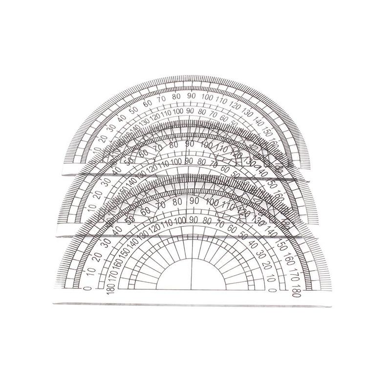 Single Semicircular Protractor Transparent Plastic Painting Tool Ruler Measuring Triangle Tool Protractor Angle Student N3Z7