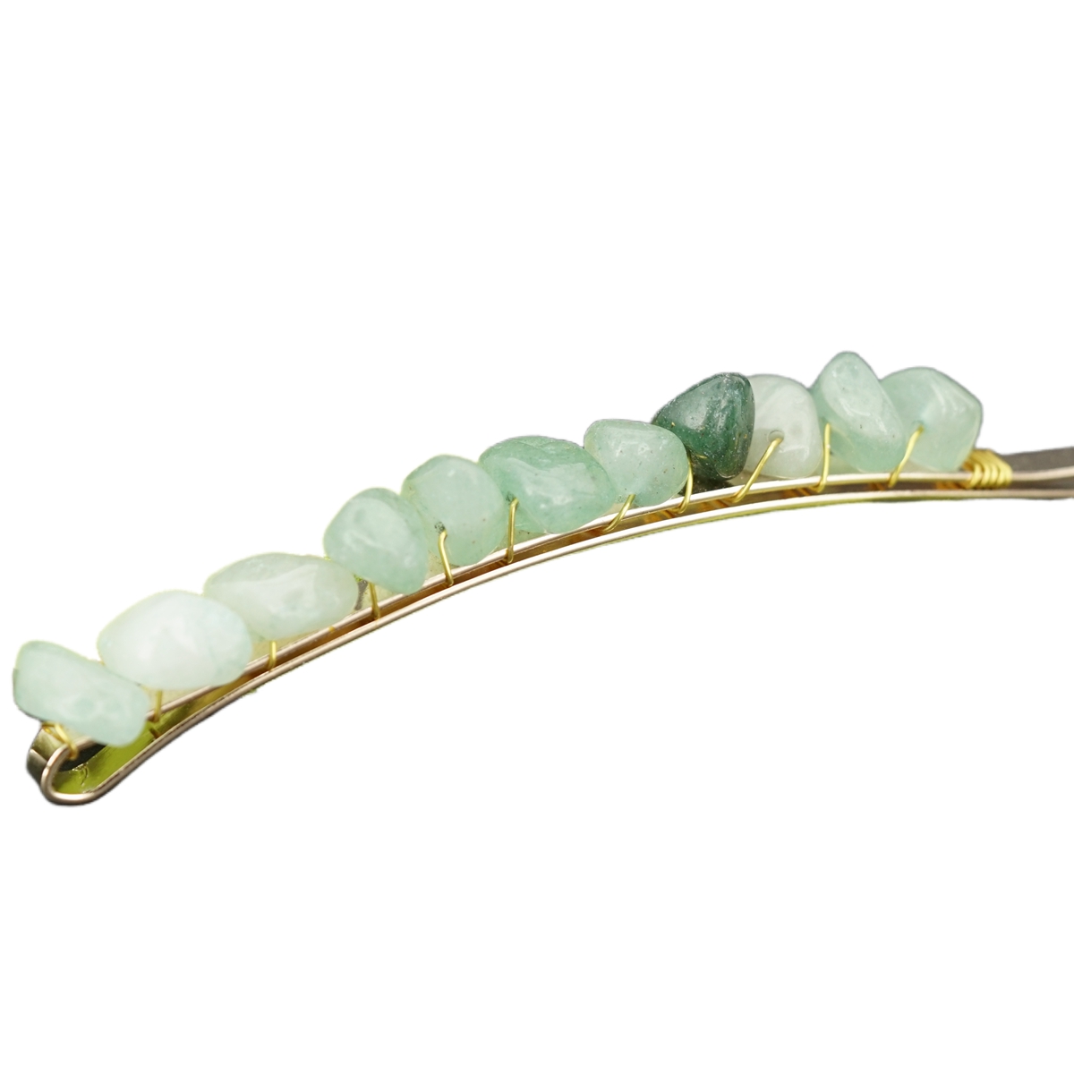 Women Hair Clip Pin Handmade Chip Gemstone Barrettes Hair Grips Accessories Crystal Bobby hairpin Girls Headwear: Red