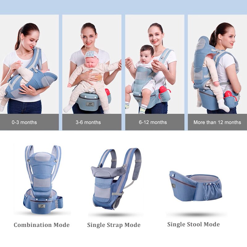 Ergonomisk babykänguru bärsele spädbarn baby höftsits bärsele för barn bärsele för nyfödda