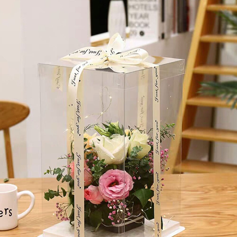 2Pcs 8inch Transparent Birthday Cake Box Cake Container Box Dessert Storage Box (Transparent)