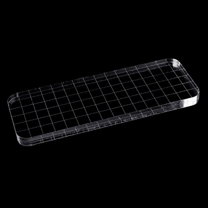 Acrylic Clear Stamping Block Grid and Grip Scrapbook Craft Making Essential Tool: 7