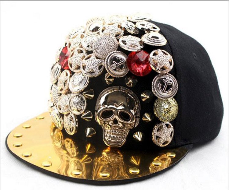 Doitbest Europa Metal Punk Kids Baseball Caps Klinknagels Kinderen Hip Hop Cap Snapback Caps Jongens Meisjes Pet Ouder-kind Hoed: 7 / for kids