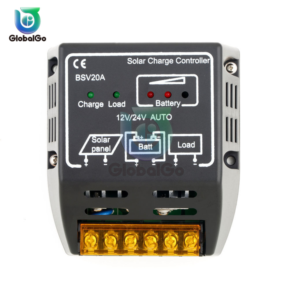 20A DC 12V 24V Auto Solar Charge Controller Regulator Solar Panel Cell Battery Charge Charging Controller