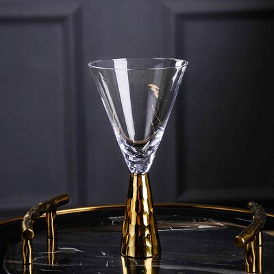 Ons Artland Licht Luxe Crystal Wedding Champagne Coupes Fluiten Beste Rode Wijn Glazen Bar Cocktail Cup Diamant Beker: Golden A