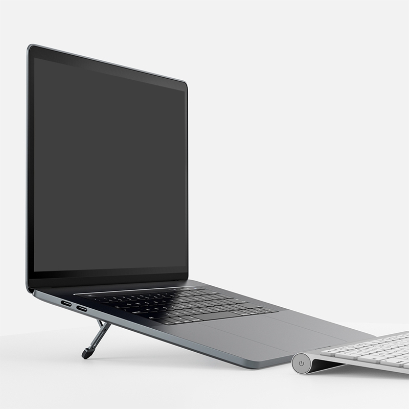 Laptop Invisible Bracket Computer Booster Frame, Portable Cooling Pad Bracket Adjustable Angle For Pro