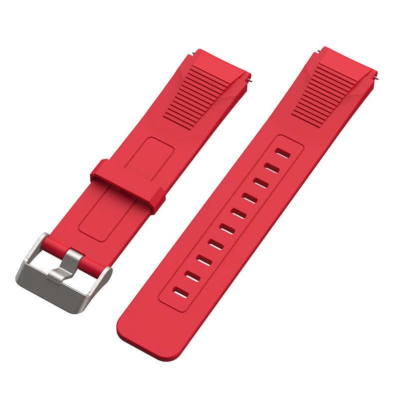 For Amazfit Bip Lite Bip 20mm Smart Watch Nylon Woven Silicone Strap Replace Band Bracelet 20mm: Silicone Red