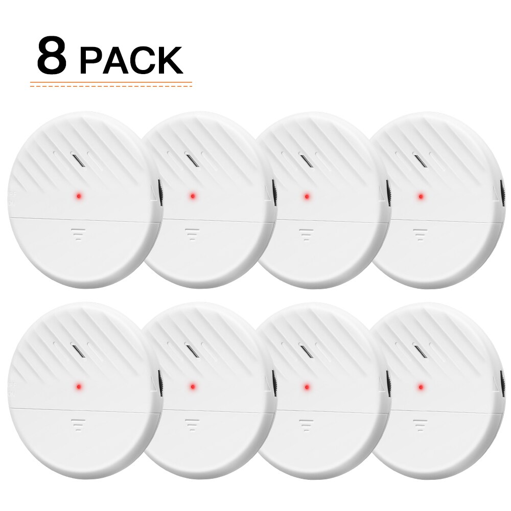 Elecpow Wireless Door Window Vibration Sensor Alarm 125dB Glass Break Anti-Theft Sensor Home Security Protection Alarm: White 8PCS