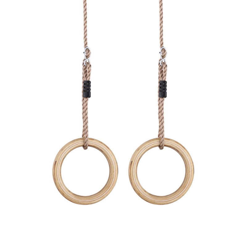 Gymnastiek Ringen Pull Up Touwen Fitness Gym Oefening Chinning Apparatuur Atleten Spier Training Houten Ring Gesp Speelgoed