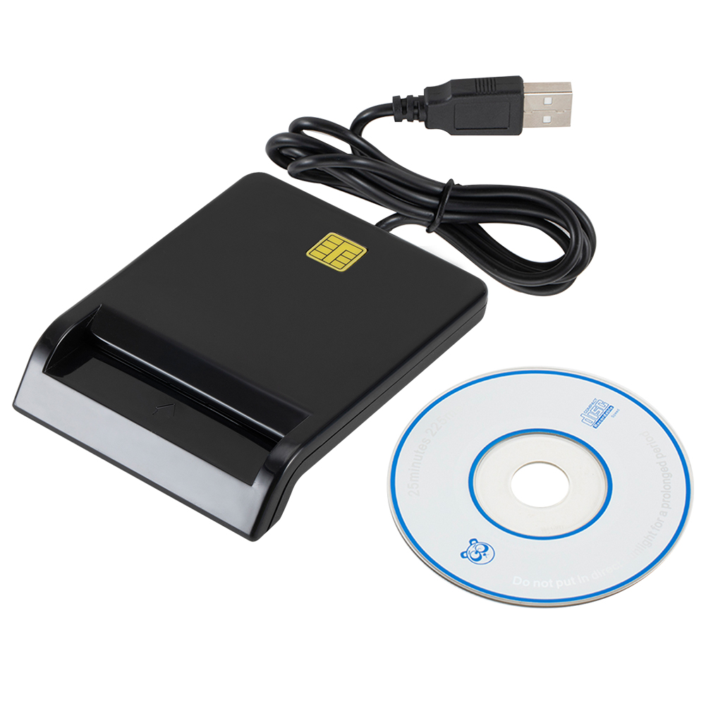 Portable USB 2.0 Intelligent Card Reader Multi-function for DNIE ATM CAC IC ID Bank SIM Card Reader Affordable Easy Use