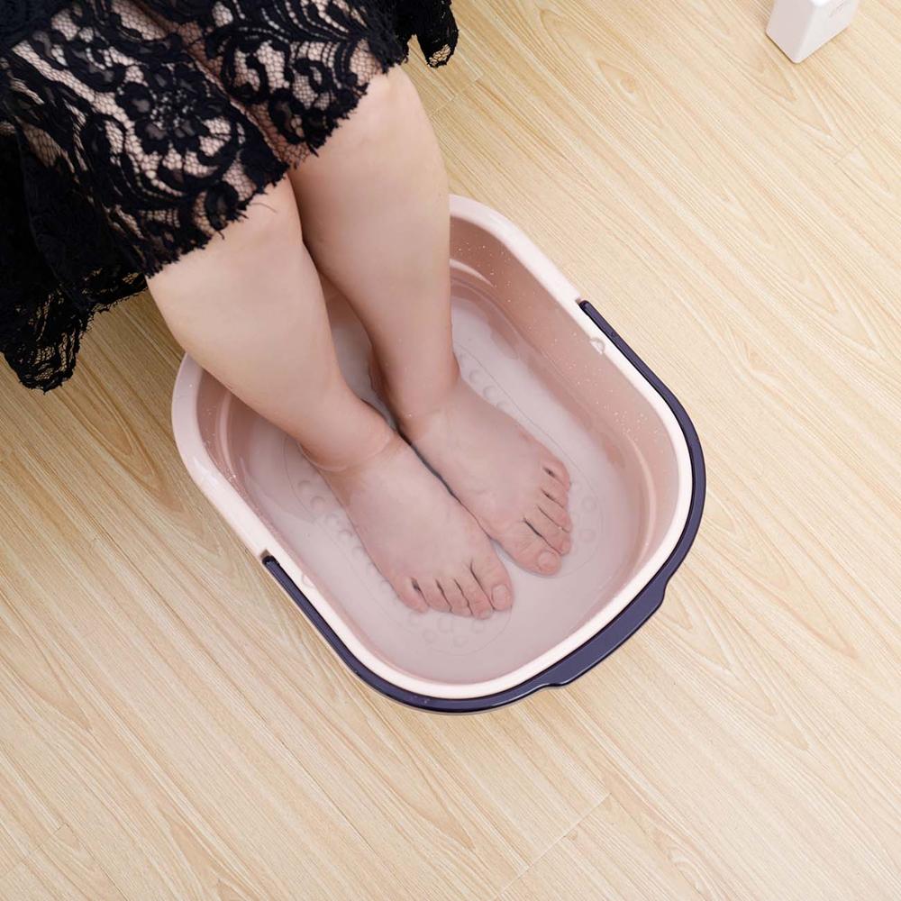 Large Plastic Bucket with Handle Foot Bath Bucket Bathroom Foot Wash Basin Laundry Buckets Portable Water Container