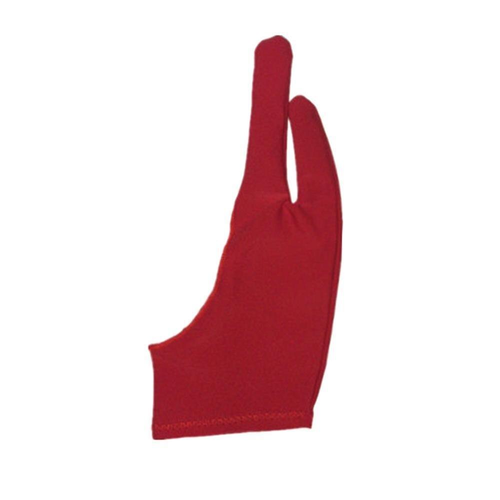 2 Pièces Artiste Gant 2-doigts Dessin Gants Anti-encrassement pour Tablette Graphique Tache Souche Bâton Stylo Recharge Droit Gauche: red / M