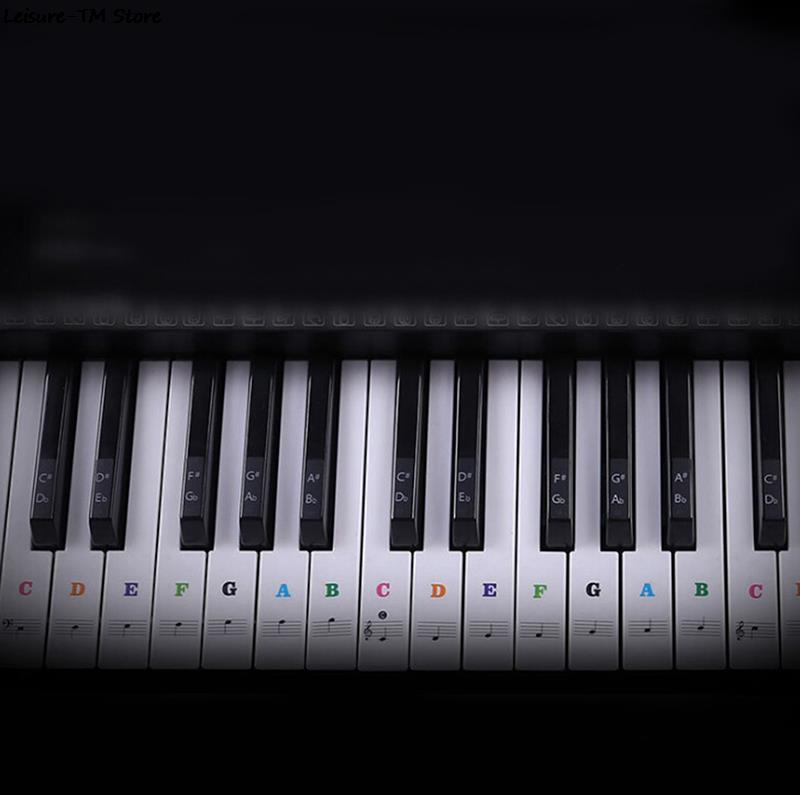 49 54 61 88 Keys Electronic Piano Keyboard Sound Name Stickers Key Sticker Piano Stave Music Decal Label Note Sticker