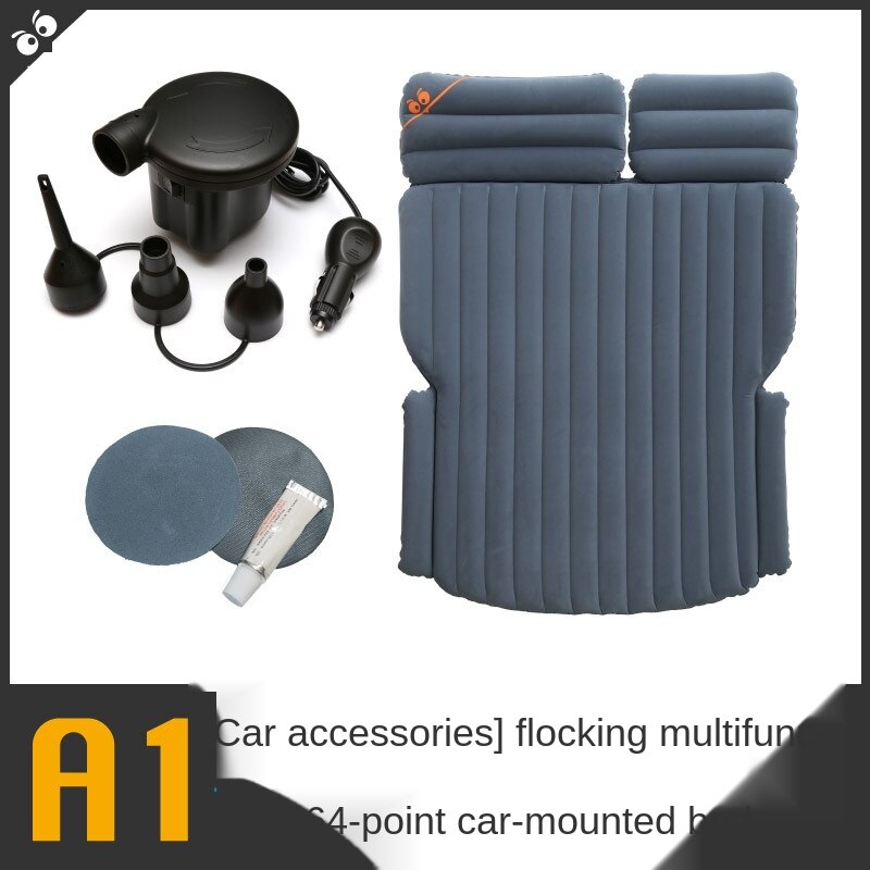 SUV car inflatable bed/rear seat car bed/self-driving car supplies: black