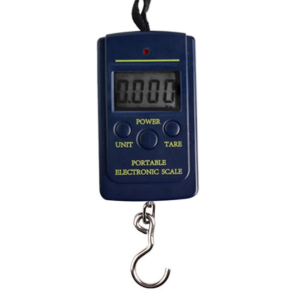 Portable LED Display Industry Crane Scale Weight 40kg/300kg Heavy Duty Hanging Hook Scales Portable Digital Stainless Steel: Blue no Light