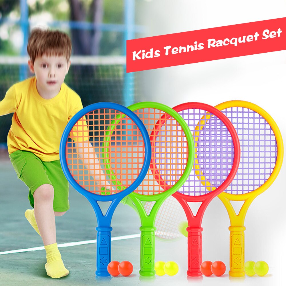 Tenis niños Set de raquetas niños divertido directo con bolas Jardín de la casa de playa al aire libre deporte para deporte niños niñas