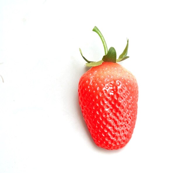 10 stück Künstliche Erdbeeren Obst Realistische Kunststoff Erdbeere für Fotografie Stütze Korb Anzeige Hause Hochzeit Dekor: L
