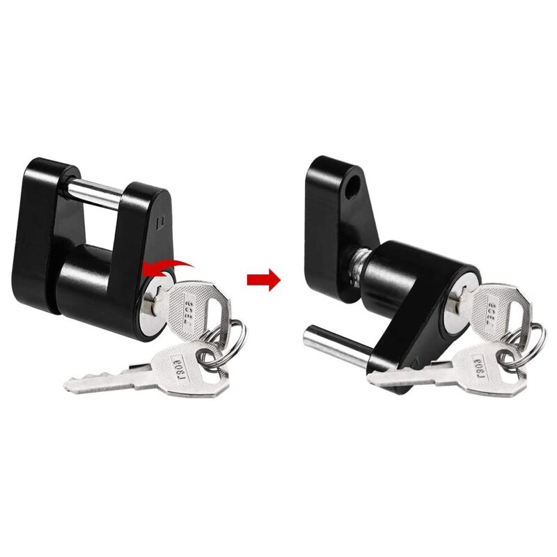 Trailer Hitch Coupler Lock Heavy-Duty Hook Lock Anti-Theft Durable Coupler Padlock Repalcement Parts Security Protector