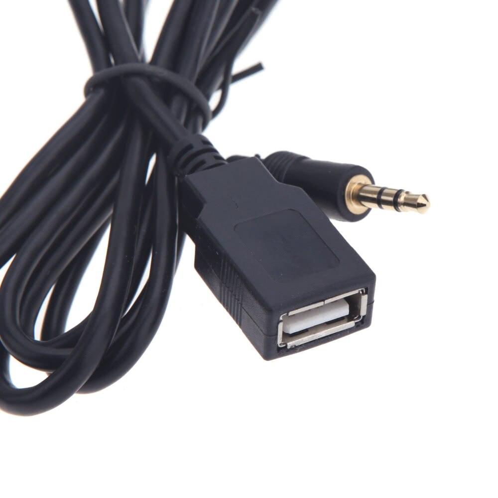 Auto Usb Aux-In Adapter MP3 Speler Radio Interface Voor 2X6P Connector Aux Kabel Aux usb Aux Kabel Voor Auto