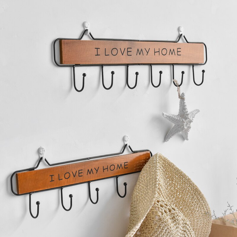 Rack Hooks 3 Size Modern Silplicity Style Wooden Wall-mounted Shelving Hook Storage Rack Home Decorative Hook Key Hook Coat Rack