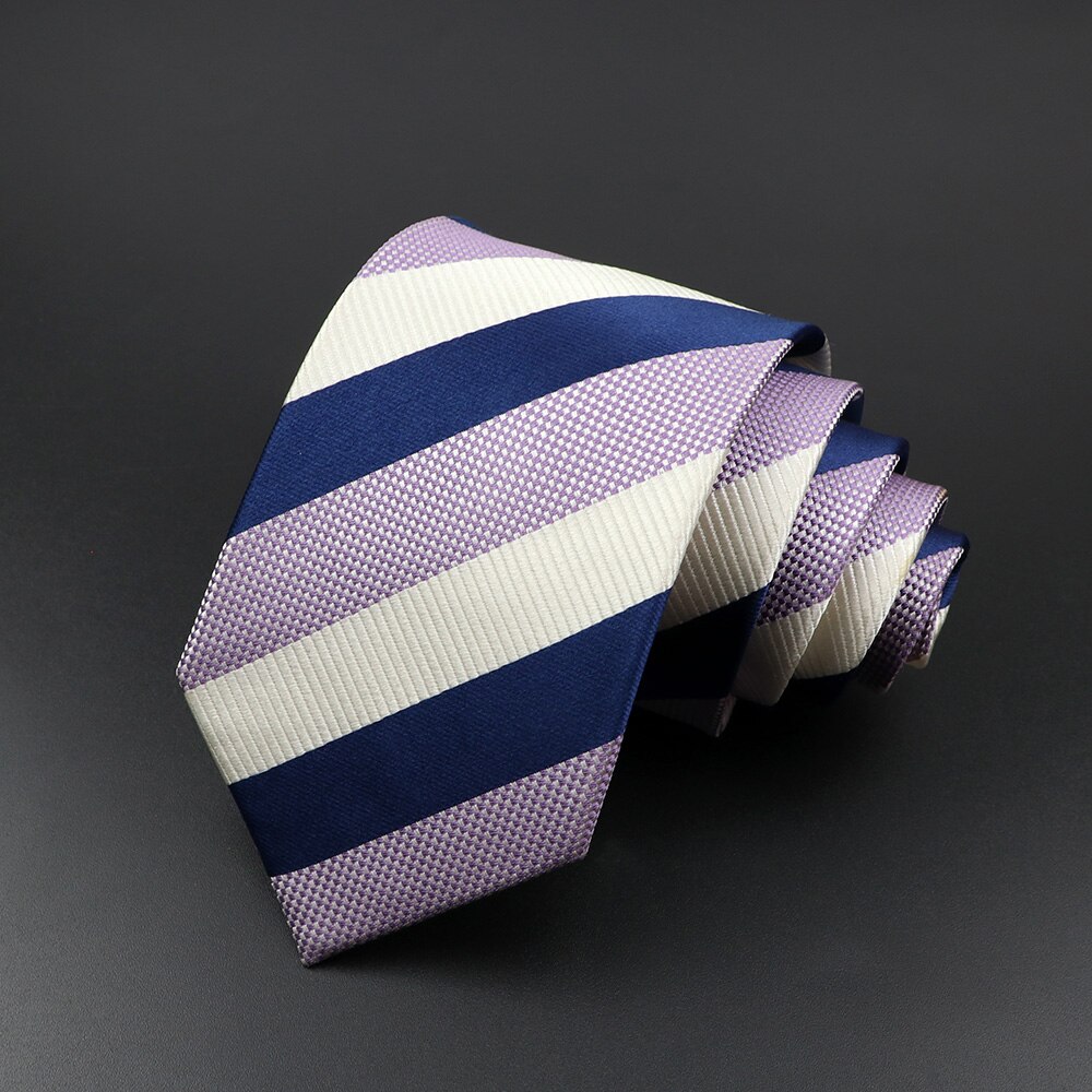 Cravates classiques à rayures tissées Jacquard pour hommes, 100% soie, pour costume de mariage d'affaires, accessoires