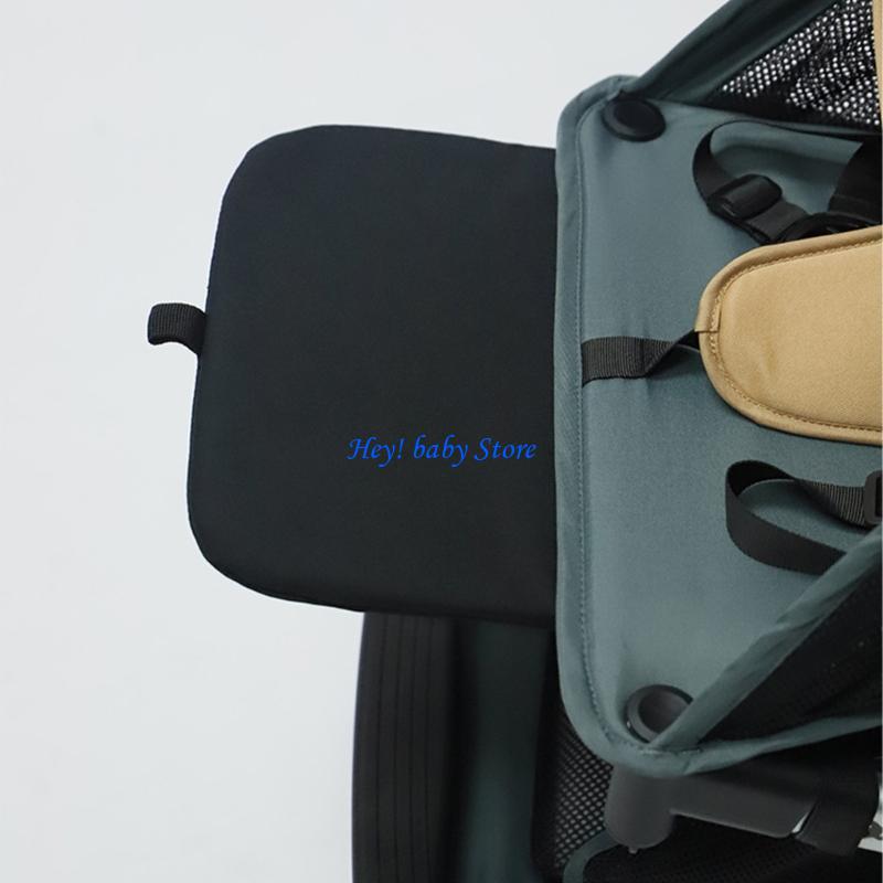 Q1fe breathable oxford fabric stroller leg rests/footrests/foot pads with secure straps and anti-slip panel for the