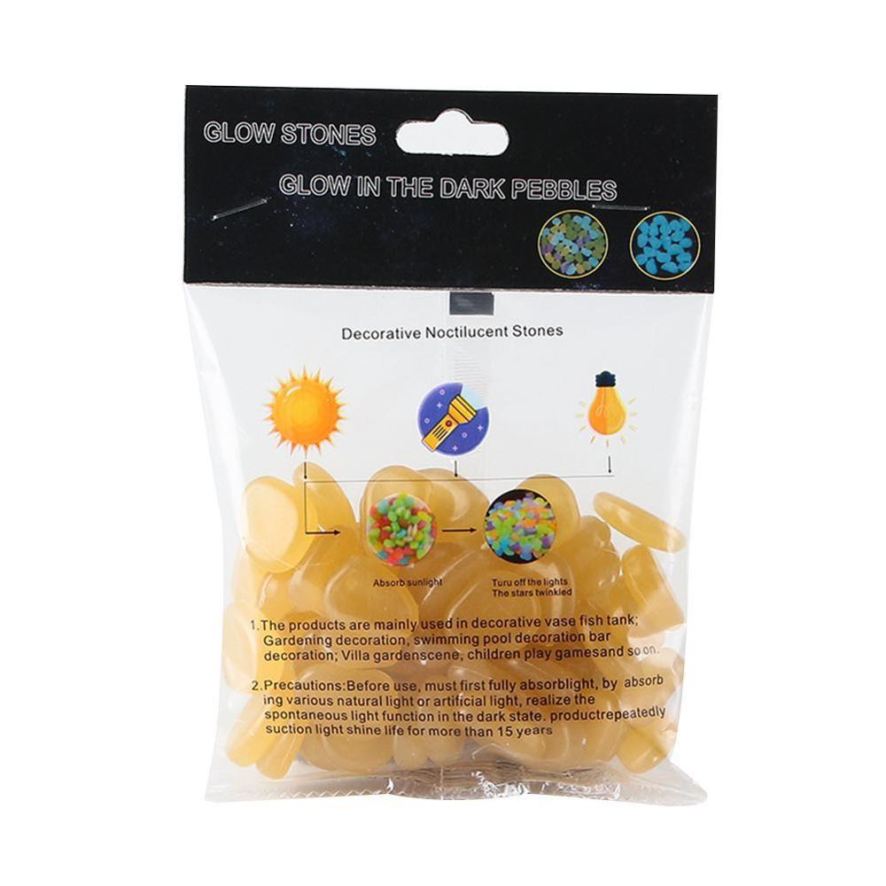Tuindecoratie lichtgevende stenen gloeiend in het donker decoratieve kleur decoratie kiezel mix vis aquarium rotsen kiezels buiten  p5 n 6