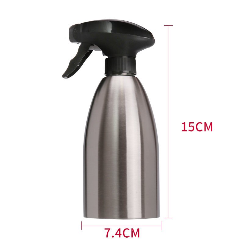 500ML Stainless Steel Oil Spray Bottle Kitchen Cook Olive Oil Sprayer Barbecue Gravy Boats