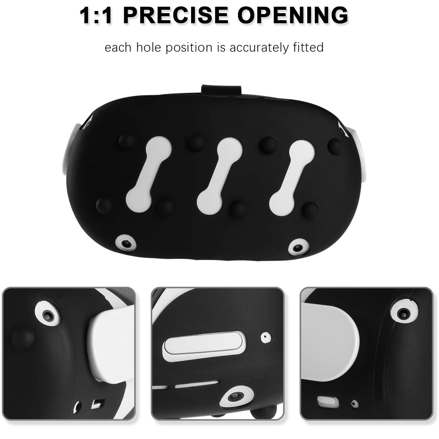 Ypay Siliconen Vr Shell Case Voor Oculus Quest 2 Virtual Reality Front Headset Gezicht Schokbestendig Krasbestendig bescherming Cover
