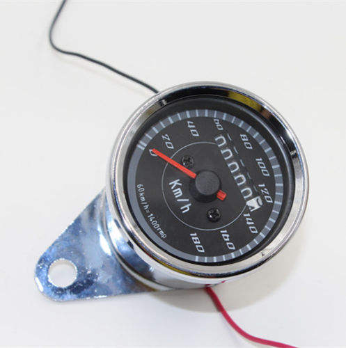 Universal Motorcycle Motorbike Dual Odometer Speedometer Gauge