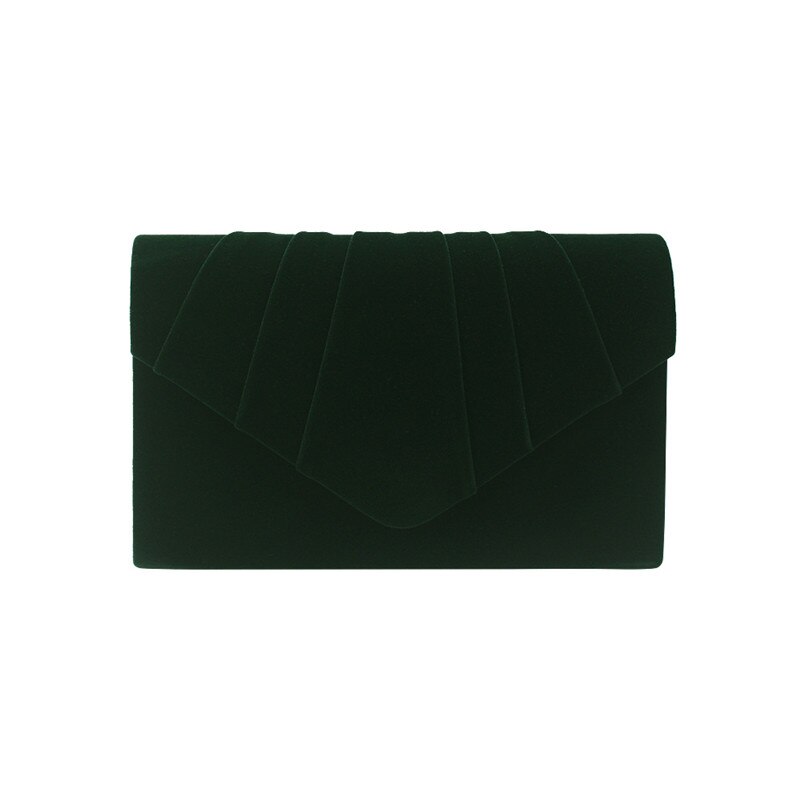 Sac à main en daim plissé pour femmes, pochette de soirée, de bal, de mariage: green