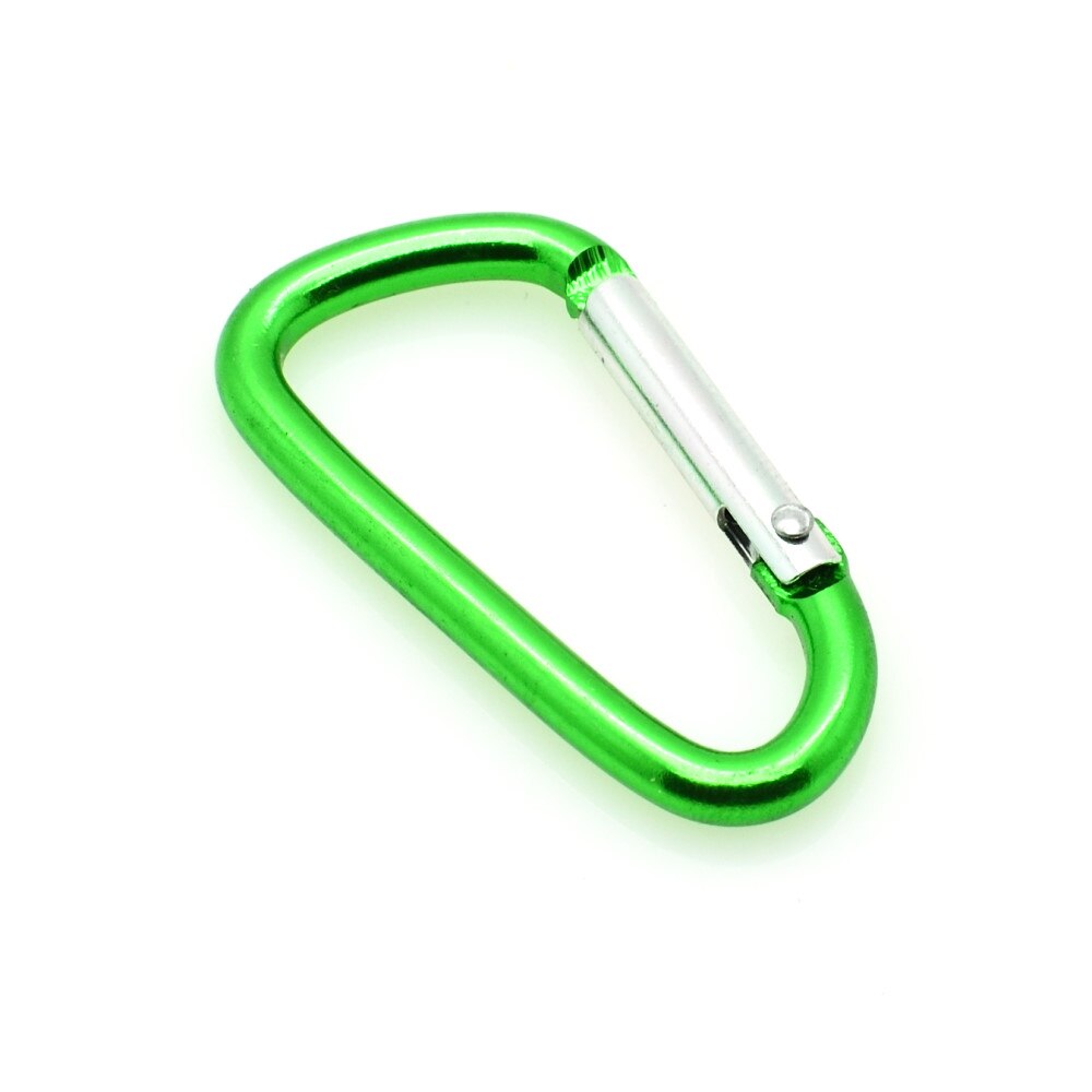 5 stks Aluminium Karabijnhaak Karabijnhaak Sleutelhanger Voor Paracord Outdoor Activiteiten Wandelen Camping 8 Kleuren: Green