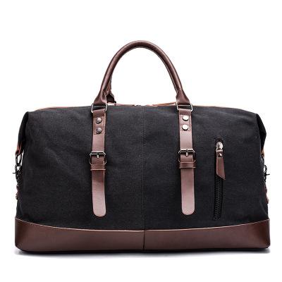 Grande capacidade de viagem saco multifunction men alça ombro duffel saco à prova dmultiple água vários bolsos bagagem sacos mala roupas: BLACK