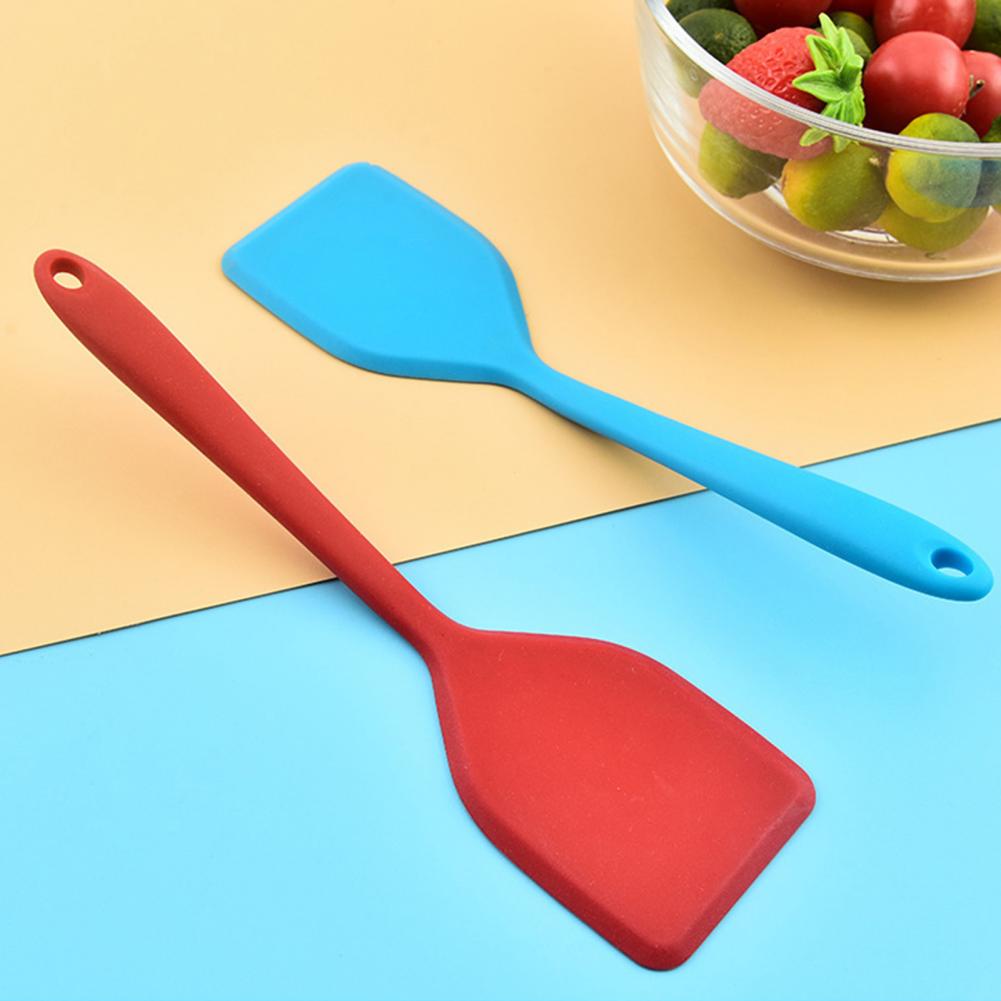 Useful Silicone Spatulas Anti-fade Solid Color Long-lasting Little Cooking Spatulas Cooking Spoon Cake Spatulas
