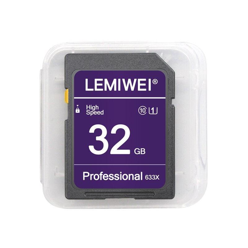 Hukommelseskort 64gb 32gb højhastighedskamera flashkort 16gb 8gb uhs-i klasse 10 lemiwei kamera lagerkort: 32gb